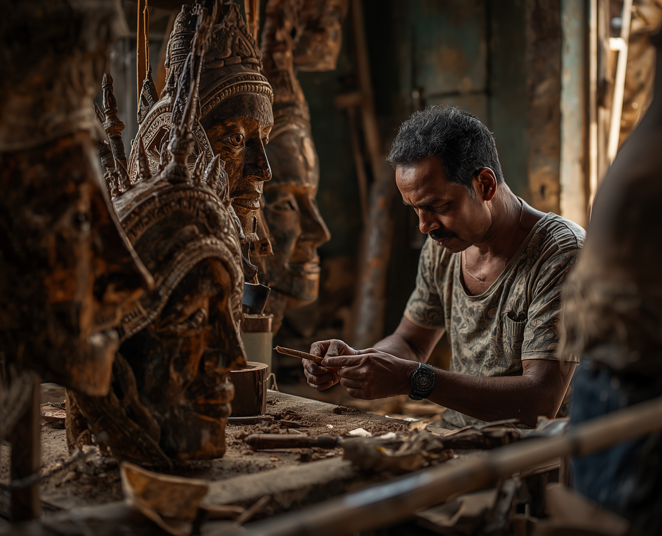 From Kandy with Pride: A Journey Through Sri Lanka's Woodcarving Workshops