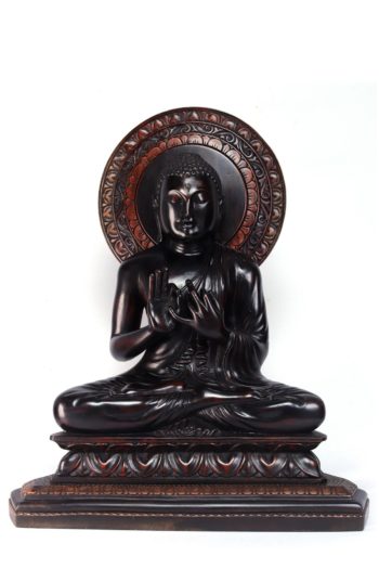 Hand-Carved Sandalwood Buddha Statue